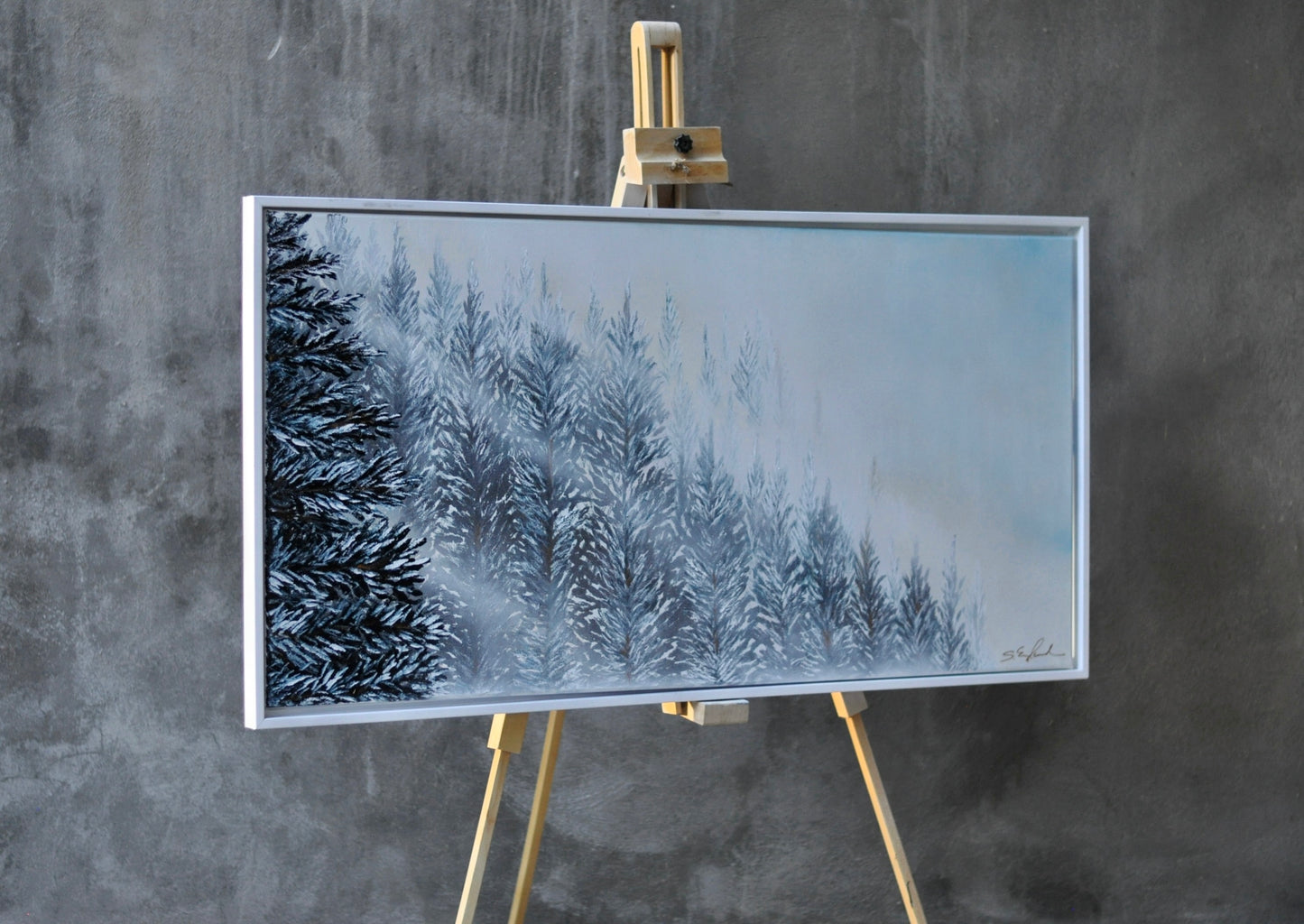 'Winter mood' 24x48" framed original art