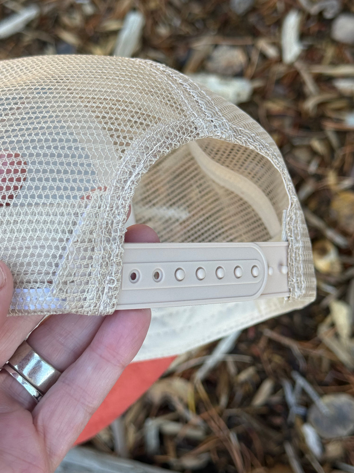 Hand painted wearable art on coral suede baseball hat - Arizona sunsets