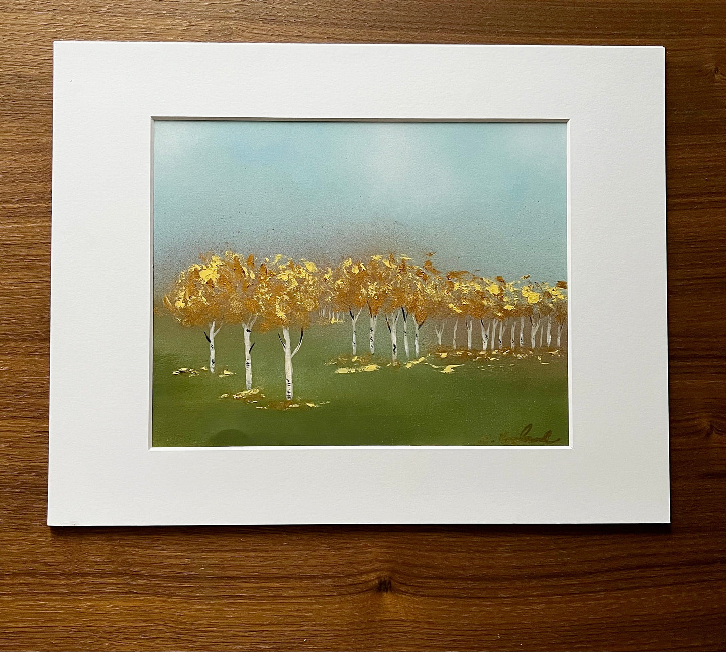 'First of fall' 8x10" original art on paper