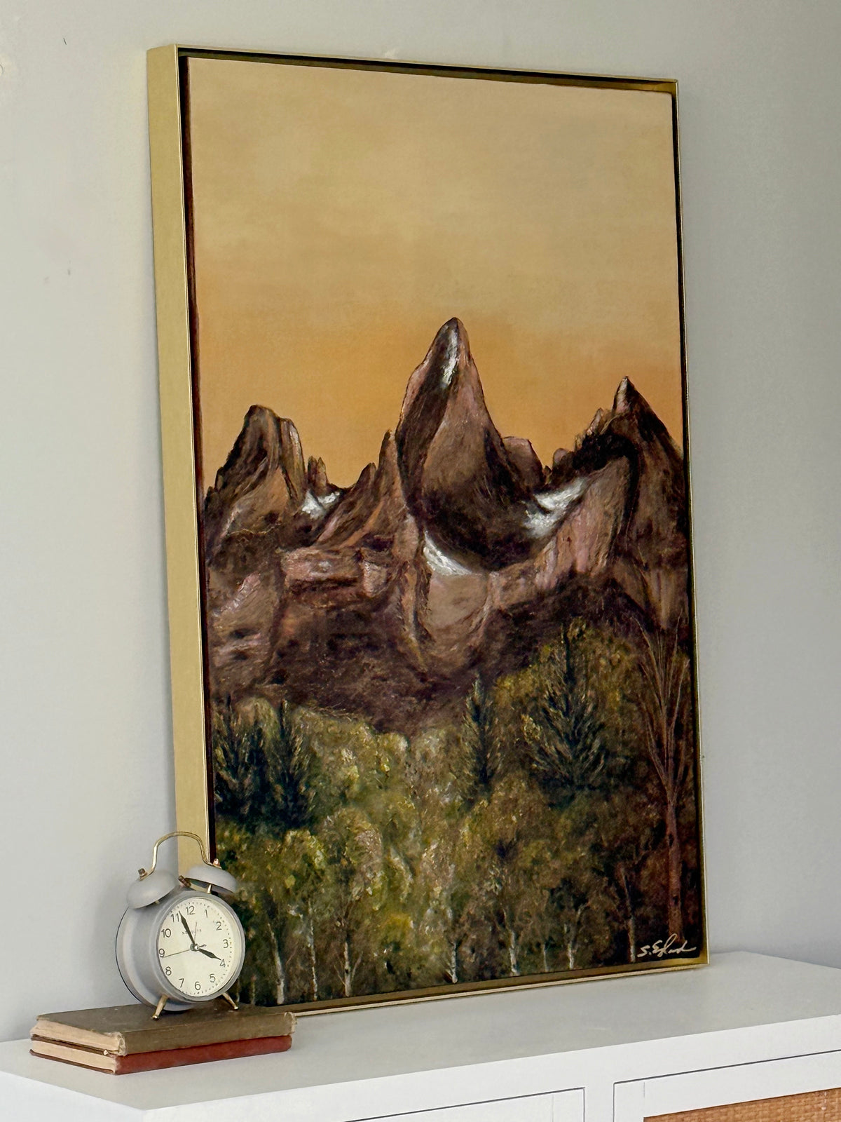 24x48" Original art - 'Full Harmony' a view of the Tetons