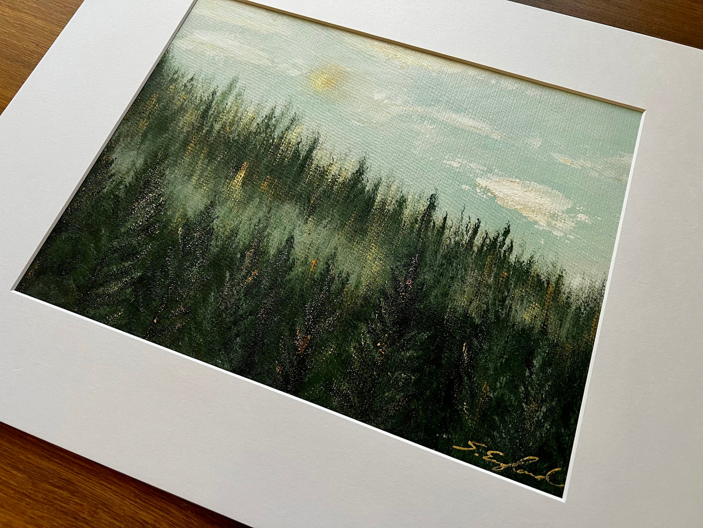 'Explore' 11x14 original art in 16x20" mat