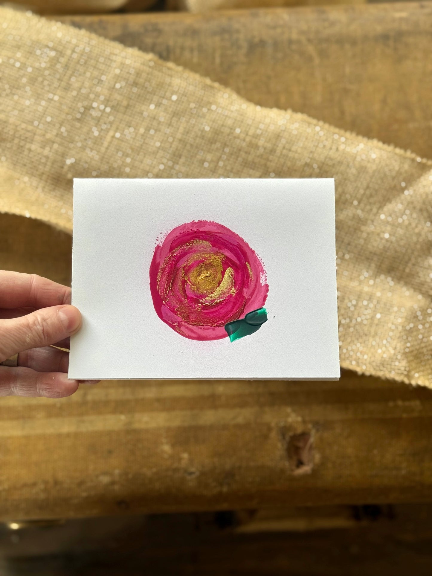 Original art cards - variety pack of flowers