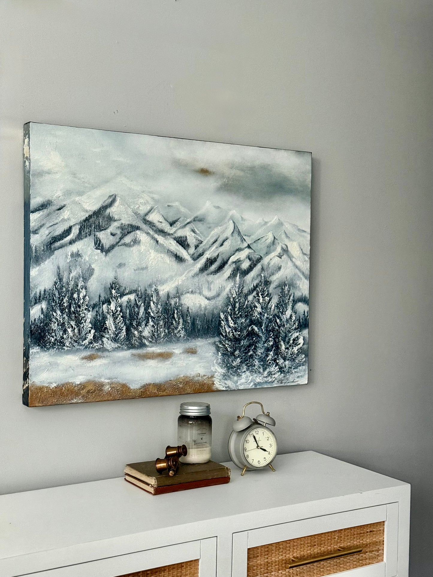 Original art 'Winter's drive' 24x36