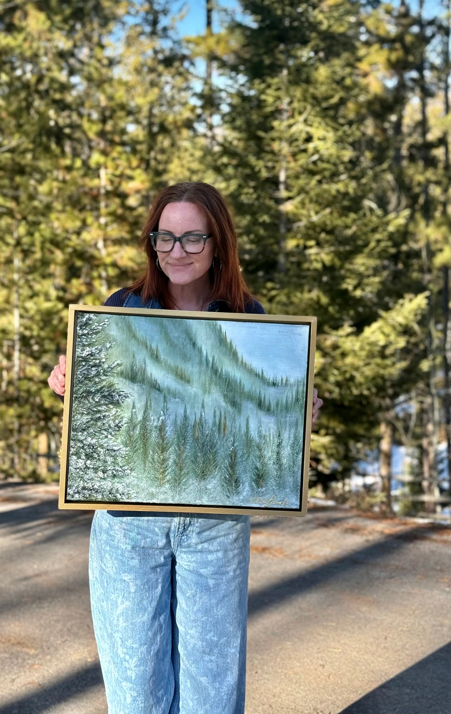 Original art 'rest in the woods' 16x20