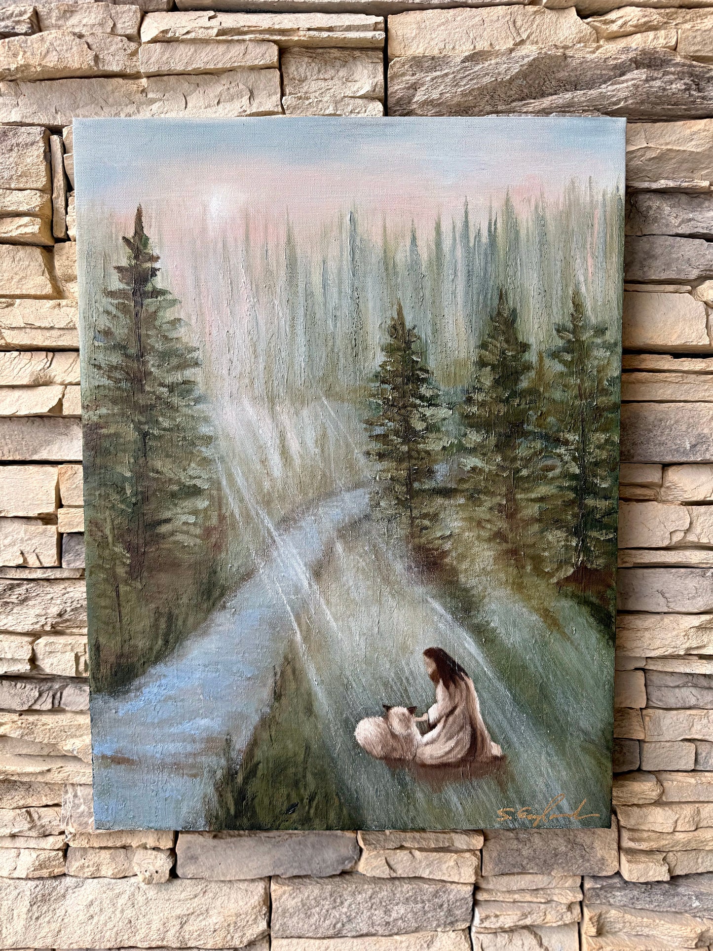 Original art "Hear Him" 18x24" canvas art