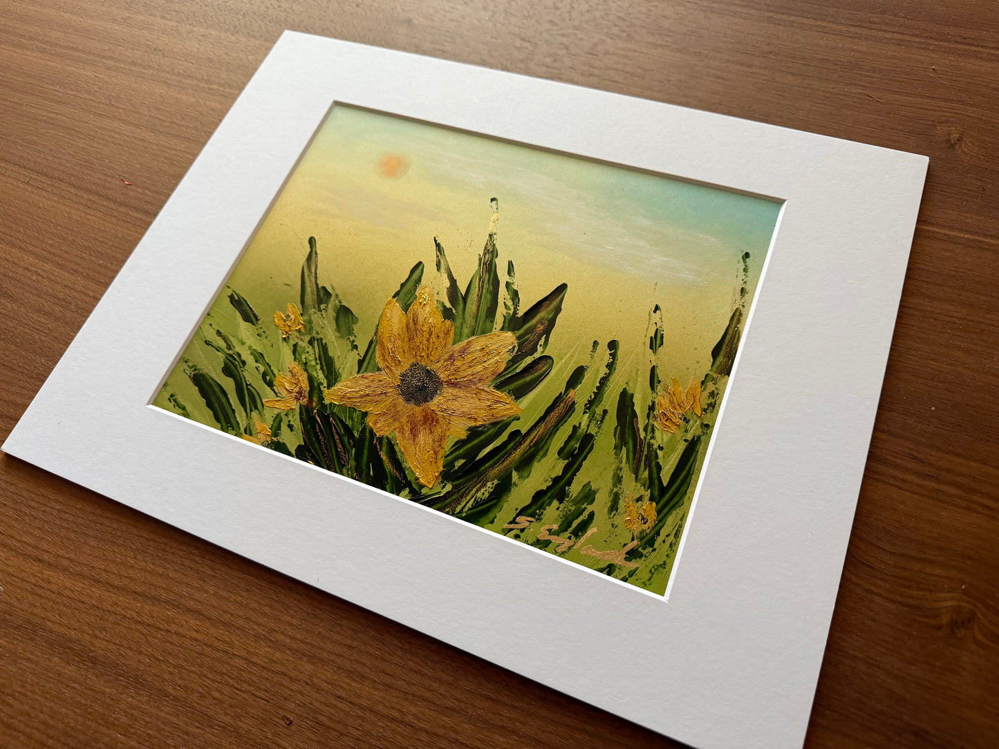 wild sunflower 8x10" original art
