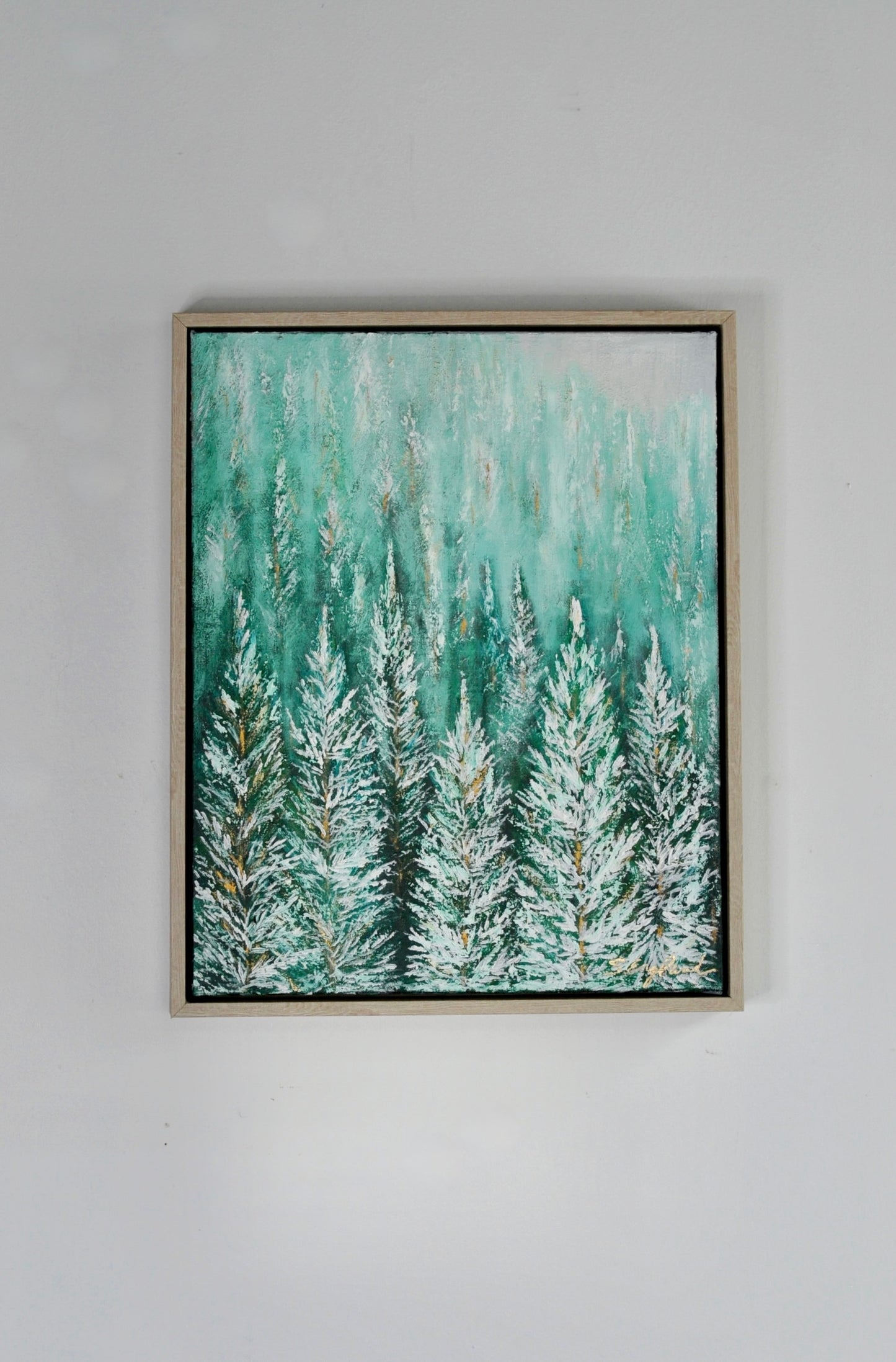 Original art 'Into the forest' 16x20" framed canvas art