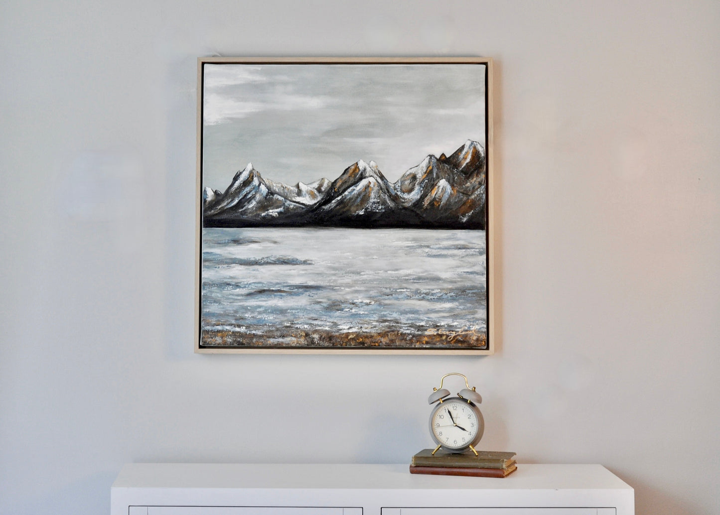 'take a deep breath'  20x20" framed original art