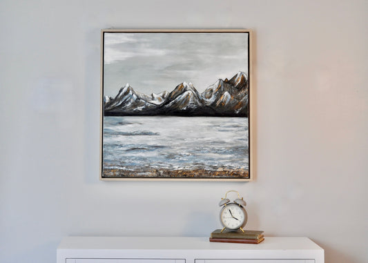 'take a deep breath'  20x20" framed original art