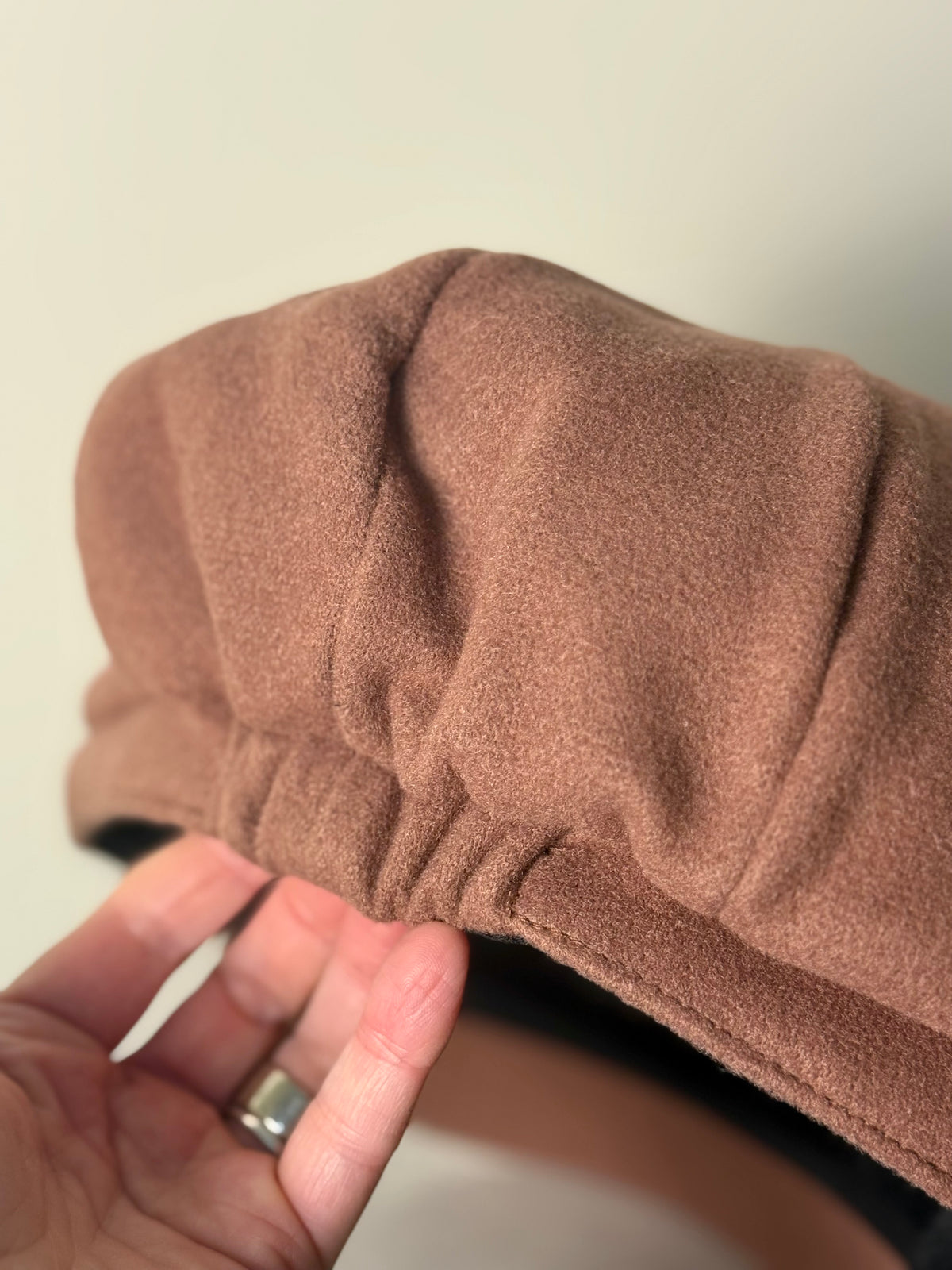 Hand painted wearable art on a soft polyester newsboy cabbie hat - chrysanthemum vibes