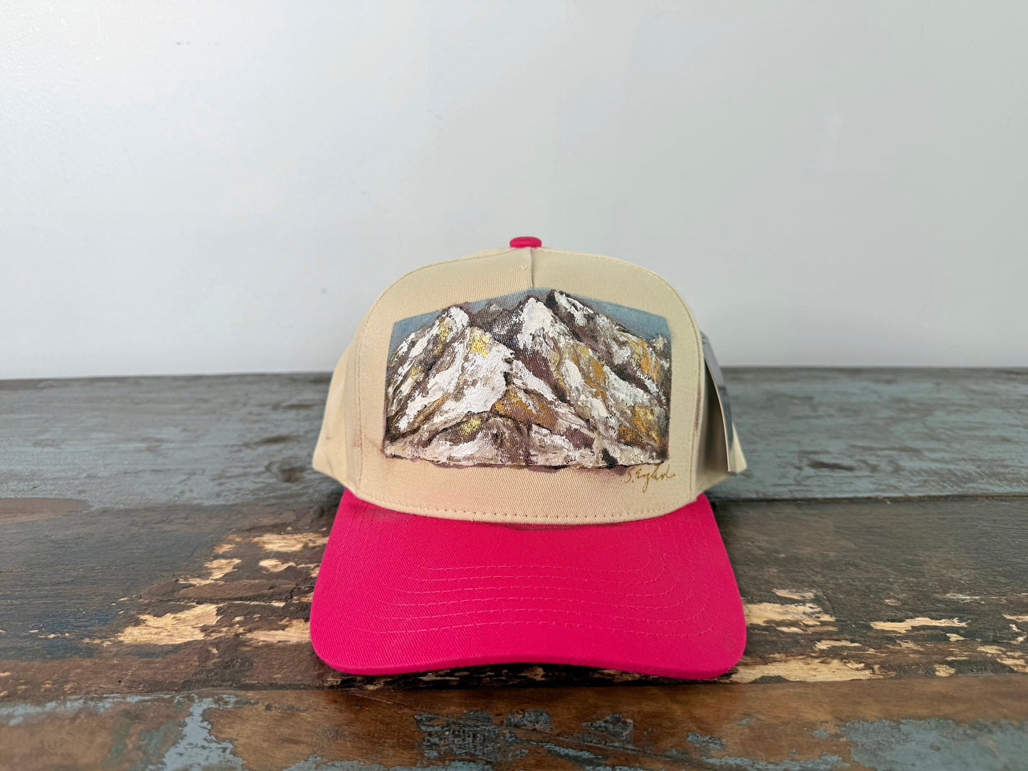 Wearable art - climb a mountain trucker hat