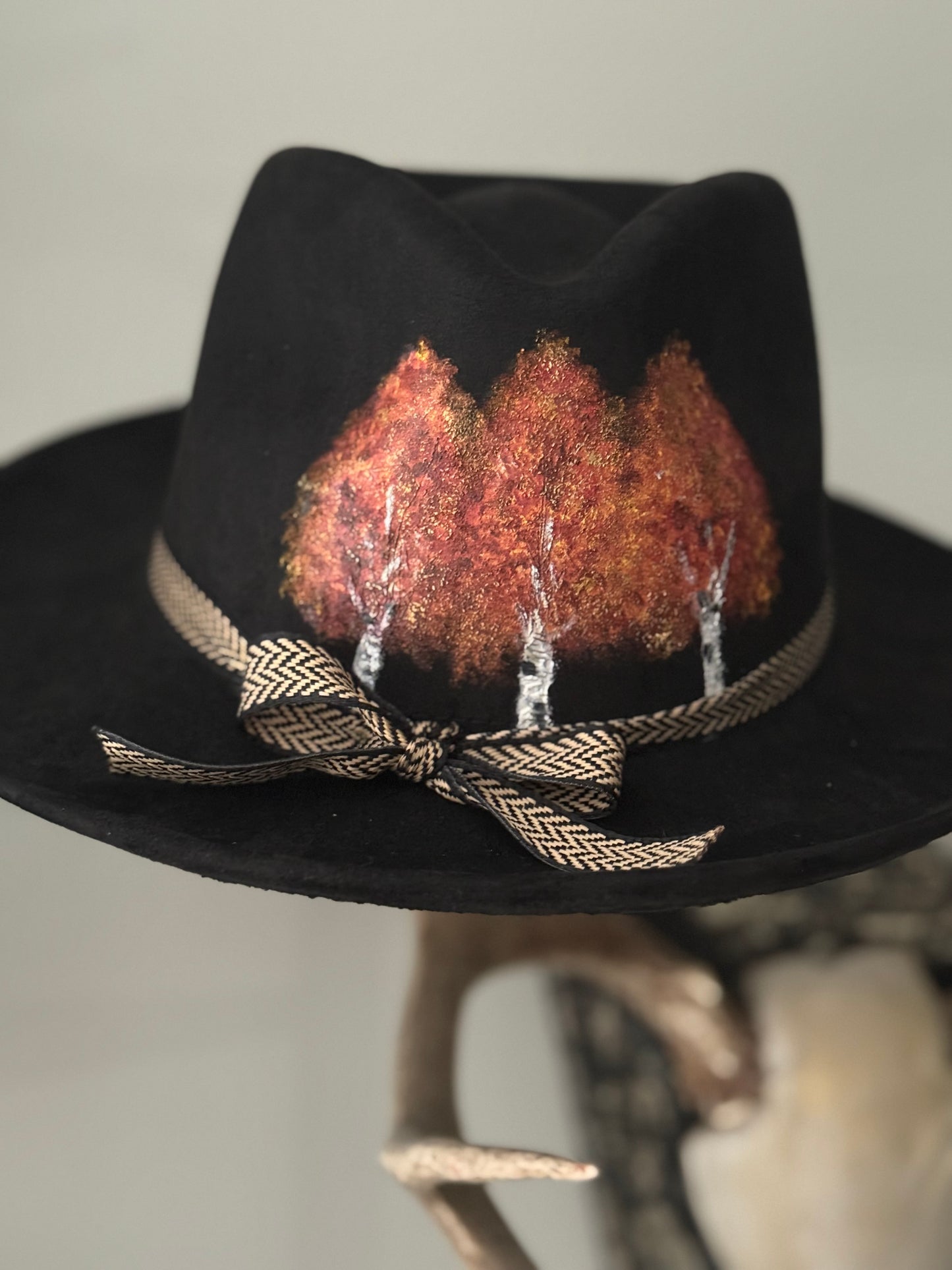 Black big brimmed felt hat