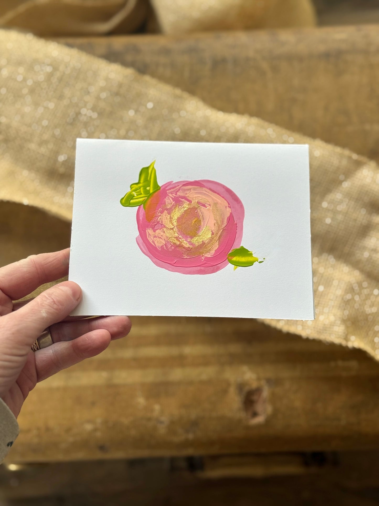 Original art cards - variety pack of flowers