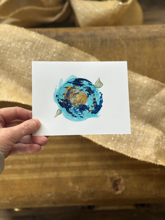 Original art cards - variety pack of flowers