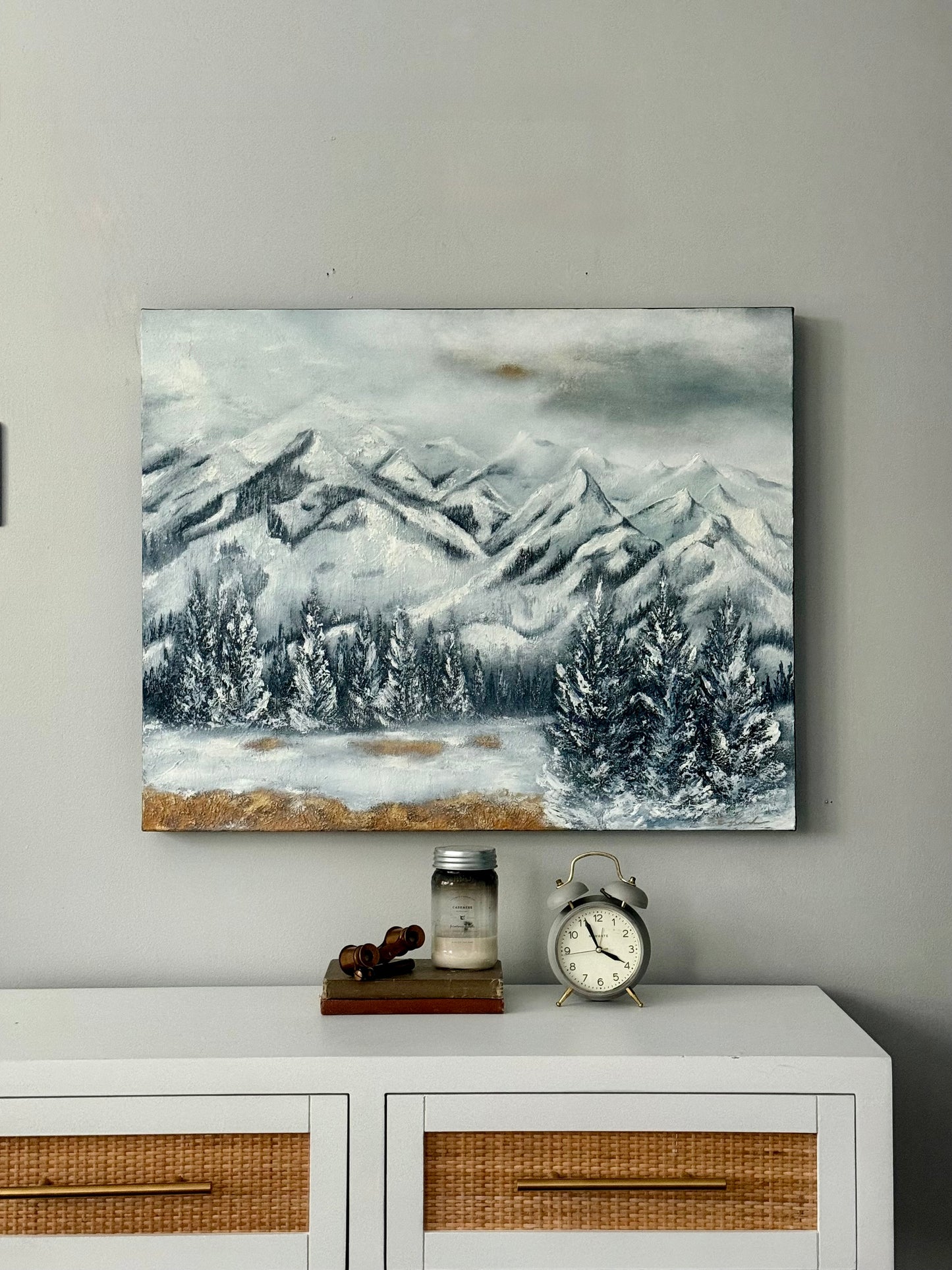 Original art 'Winter's drive' 24x36