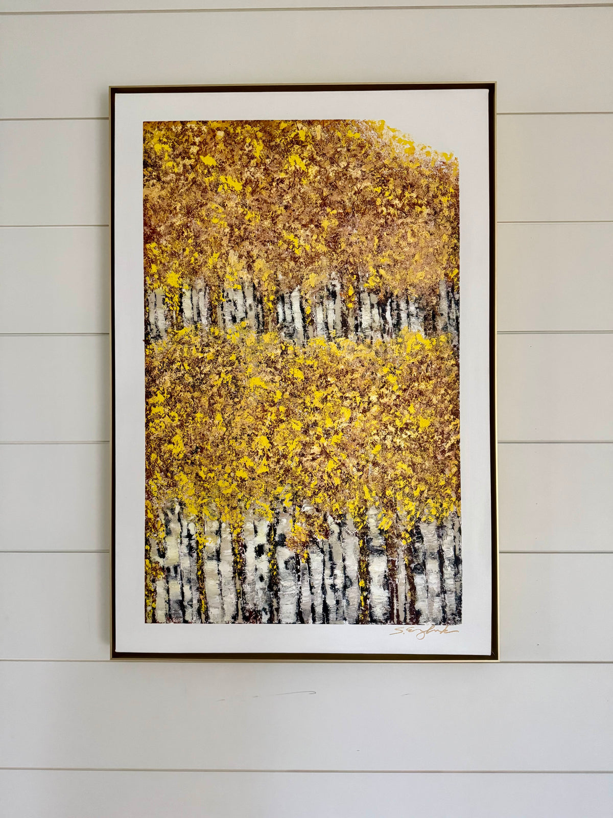 24x36" Original art 'Don't let it get away' bright and bold colors.