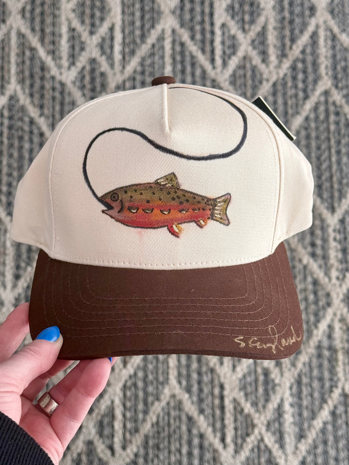 FOR SMALL HEADS...hand painted wearable art fish