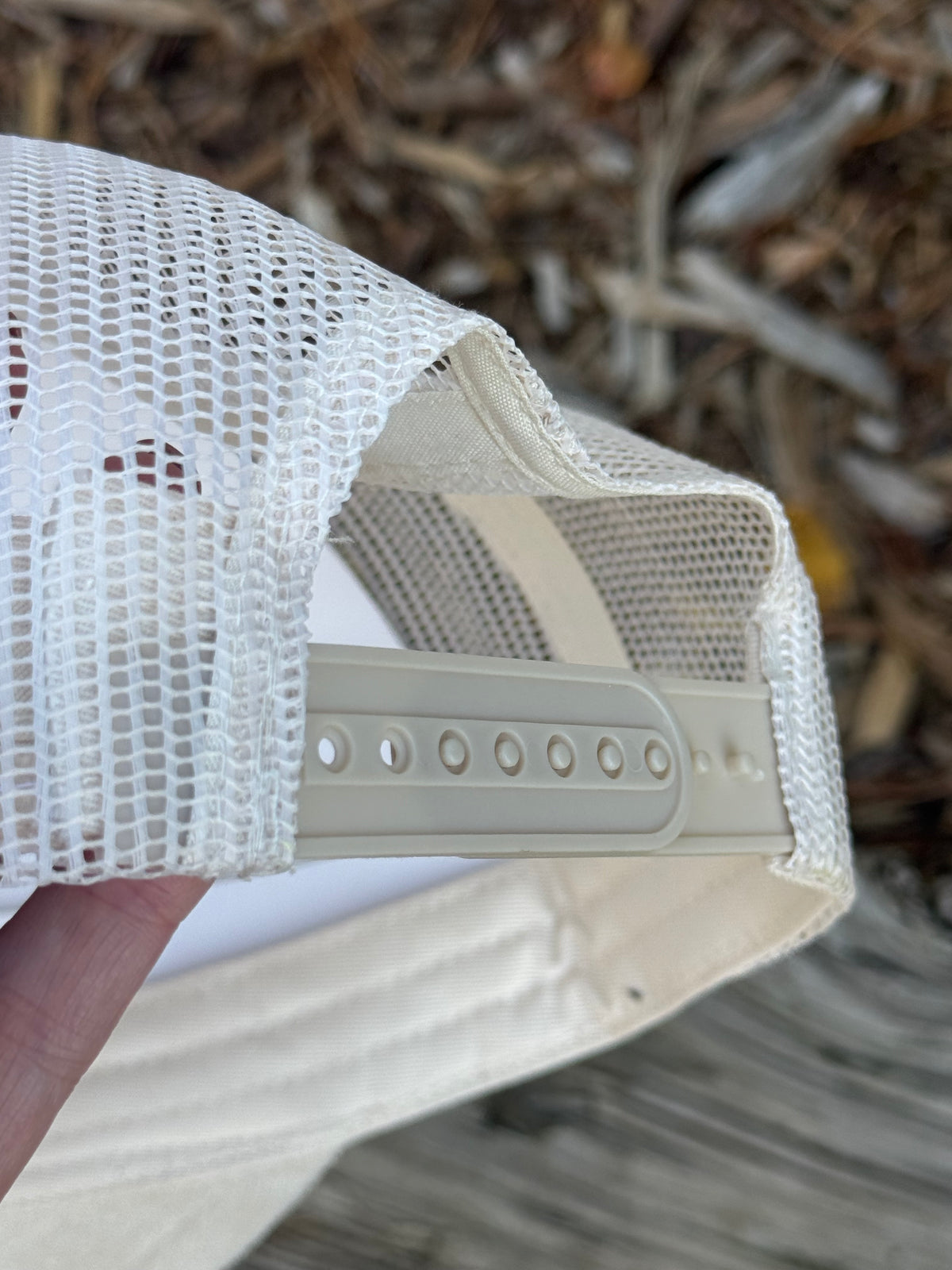 Hand painted soft light cream suede ball cap - pansie vibes